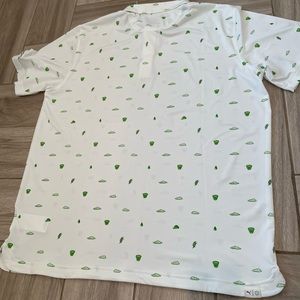 PUMA Men’s Golf Polo Shirt , green & white, size L, NWT